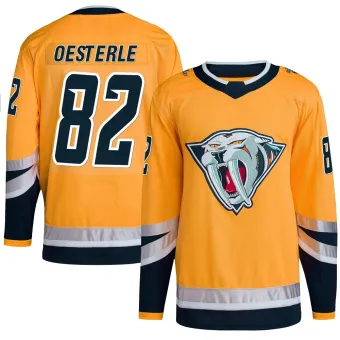 Men's Jordan Oesterle Nashville Predators Reverse Retro 2.0 Jersey - Yellow Authentic