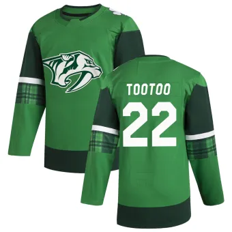 Men's Jordin Tootoo Nashville Predators 2020 St. Patrick's Day Jersey - Green Authentic