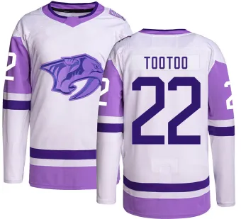 Men's Jordin Tootoo Nashville Predators Hockey Fights Cancer Jersey - Authentic