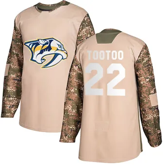 Men's Jordin Tootoo Nashville Predators Veterans Day Practice Jersey - Camo Authentic
