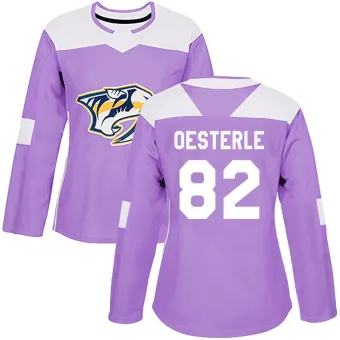 Women's Jordan Oesterle Nashville Predators Fights Cancer Practice Jersey - Purple Authentic
