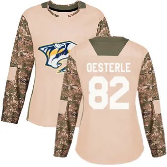 Women's Jordan Oesterle Nashville Predators Veterans Day Practice Jersey - Camo Authentic