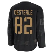 Youth Jordan Oesterle Nashville Predators 2024 Military Appreciation Practice Jersey - Black Premium