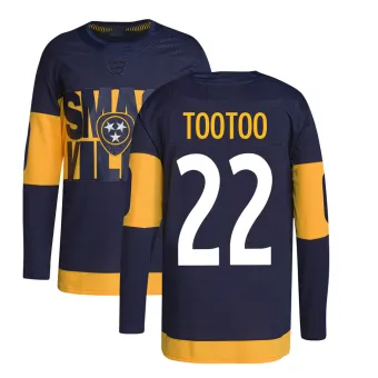 Youth Jordin Tootoo Nashville Predators 2022 Stadium Series Primegreen Jersey - Navy Authentic