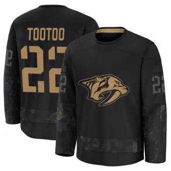 Youth Jordin Tootoo Nashville Predators 2024 Military Appreciation Practice Jersey - Black Premium